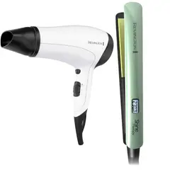 REMINGTON - Combo Plancha Aguacate y Secador Eco Dryer