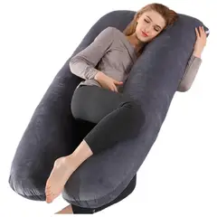 GENERICO - Almohada Embarazo Cuerpo Entero Antidolores Color Negro