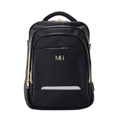MARIO HERNANDEZ - Morral 3 cremalleras compacto negro oro Indianapolis