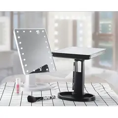 GENERICO - Led Mirror Espejo Cuadrado De Maquillaje , 16 Focos - Blanco