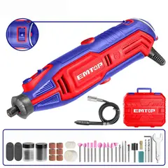 EMTOP - Mototool 130w/120v V/variable + 129 Accesorios Super