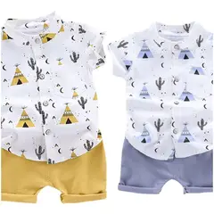 LUSOLSI - Pack por dos conjuntos Prendas Ropa niños vestir camisa y pantalon