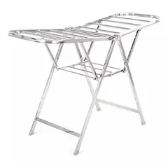 KIDSHOP - Tendedero De Ropa Plegable De Piso En Acero Inoxidable