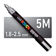 KORES - Marcador Uni Posca Pc-5m Pintura Acrilica Plata