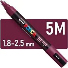 KORES - Marcador Uni Posca Pc-5m Pintura Acrilica Rojo Vino
