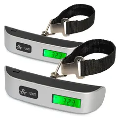 ENERGY PLUS - Set x2 Pesa Digital Viajera para Maleta y Equipaje Báscula