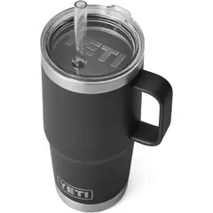 YETI - Vaso Térmico Rambler 25 oz con Asa y Tapón de Popote