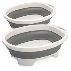 ENERGY PLUS - Set x2 Balde Lavadero Plegable para Ropa Interior o Prendas