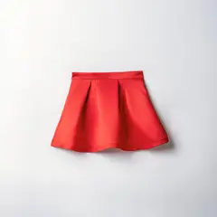 QTORSE - Falda para Niña Satinada Roja