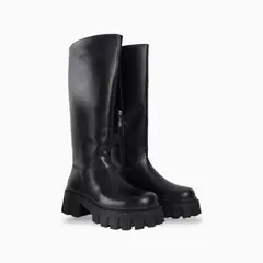 CALZADO ADRENALINA - Bota alta negra con suela gruesa maltes
