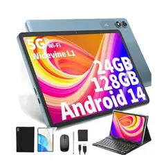 GENERICO - Tablet Android 14 Teclado Mause Ram 24gb + 128gb Rom