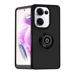 GENERICO - Funda Estuche Mate Con Anillo Compatible Con Oppo Reno 13 Negro