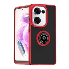 GENERICO - Funda Estuche Mate Con Anillo Compatible Con Oppo Reno 13 Rojo