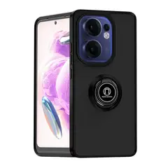 GENERICO - Funda Estuche Mate Con Anillo Compatible Con Oppo Reno 13F Negro