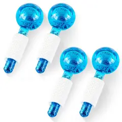 STYLE STARS - Set x4 Globos de Hielo Facial Masajeador Lifting Anti Ojeras Azul