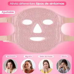 STYLE STARS - Máscara Facial de Gel Reusable Frío o Calor Rejuvenecedora Rosado