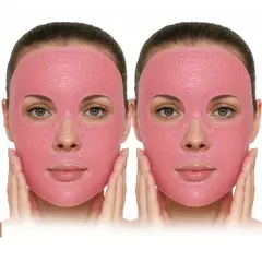 STYLE STARS - Set x2 Máscara Facial Gel Reusable Frío Calor Rejuvenecedora Rosado