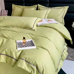 MY HOME STORE - Funda Duvet Algodón Borde Sesgo Verde