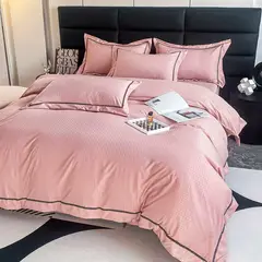 MY HOME STORE - Funda Duvet Algodón Borde Sesgo Rosado