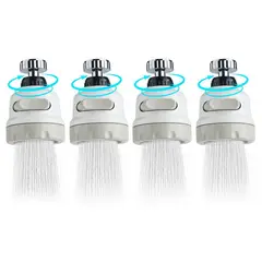 ENERGY PLUS - Set x4 Grifo Ahorrador de Agua Giratorio Adaptador Universal