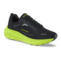 CROYDON - Tenis Running Kione Negro-Verde para Hombre