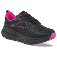 CROYDON - Tenis Running Lukup Negro-Negro para Mujer