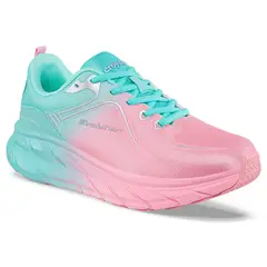 CROYDON - Tenis Running Lukup Rosa-Verde para Mujer