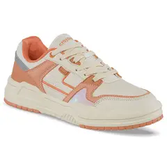 CROYDON - Tenis Urbanos Torx Beige-Coral para Mujer