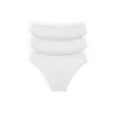 DIANE & GEORDI - Panty tanga (Pack X3)(6011) - Blanco