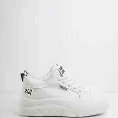 CALZADO ADRENALINA - Tenis blancos con líneas y detalles negros deep