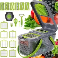 GENERICO - Pica todo Rayadora Cortadora verduras 22 piezas