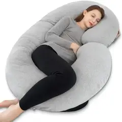 GENERICO - Almohada Para Embarazo Cuerpo Entero Y Multiusos Gris