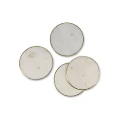 AMBIENTE GOURMET - Set portavasos borde dorado set x 4