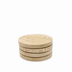 AMBIENTE GOURMET - Portavasos travertino set x4