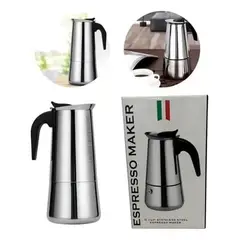 GENERICO - Cafetera Espresso 6 Tazas Manual Acero Italiana