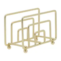 AMBIENTE GOURMET - Servilletero cuatro dorado mate