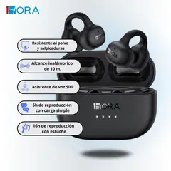 1HORA - Audifonos Inalambricos Monoaural - Negros