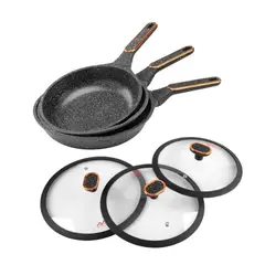 GENERICO - Set X 3 Sartenes Antiadherentes En Granito