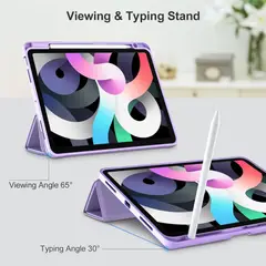 GENERICO - Forro Funda estuche Smart Case espacio lapiz Para iPad Air 11 m3