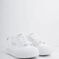 CALZADO ADRENALINA - Tenis blancos con plataforma y detalles maddie