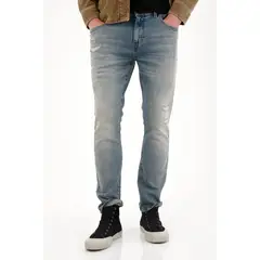 TENNIS - Jean Nudy de tiro medio con rotos y desgastes para hombre