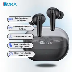 1HORA - Audifonos Inalambricos AUT207 - Negros