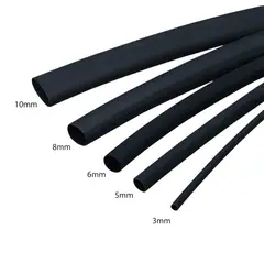 VCP - Funda Tubo Termoencogible 10mm - 1 metro - Negro