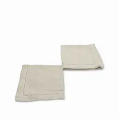 AMBIENTE GOURMET - Servilletas de tela beige setx2