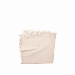 AMBIENTE GOURMET - Servilletas de tela flecos beige setx2
