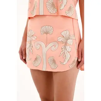 TENNIS - Falda corta rosada con estampado especial para mujer