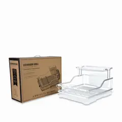 AMBIENTE GOURMET - Escurridor doble blanco 597x350x273