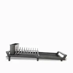 AMBIENTE GOURMET - Escurridor de platos negro 11,6x47,4/27,9x20cm