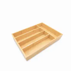 AMBIENTE GOURMET - Organizador de cubiertos bambu 34,5x25,5cm