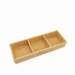 AMBIENTE GOURMET - Caja organizadora divisiones en bambu 29,2x10,2x4,4cm